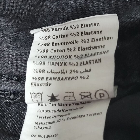 FS Jeans Womens Size 40 Skinny Mid Rise Embellished Black Denim Pants - Picture 6 of 6